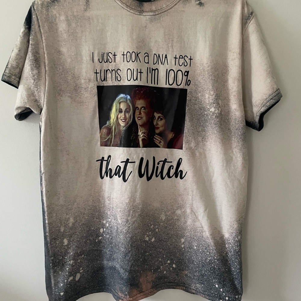 Handmade Graphic T-Shirt with Witch Design